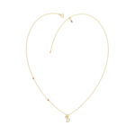 LADIES NECKLACE 0.10CT ROUND DIAMOND 10K YELLOW GOLD - Image 2