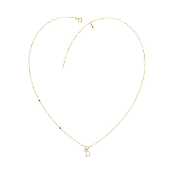 LADIES NECKLACE 0.10CT ROUND DIAMOND 10K YELLOW GOLD