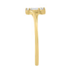 10K Yellow Gold 0.10Ct Diamond Ring Featuring Round And Baguette Accents. A Simple Yet Sophisticated Ladies Fine Jewelry - Image 3