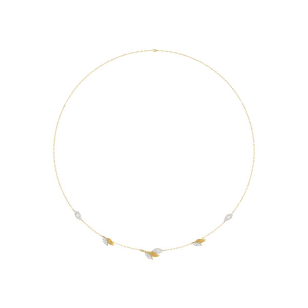 Luxury 10K Yellow Gold Ladies Necklace With Sparkling Round Diamonds. A Refined And Elegant 0.33 Ct Jewelry Piece For Her.
