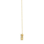 Luxury 10K Yellow Gold Ladies Necklace With Sparkling Round And Baguette Diamonds. A Refined 0.15 Ct Jewelry Design For Her. - Image 2