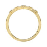 10K Yellow Gold 0.16Ct Ladies Fashion Ring Featuring Sparkling Round And Baguette Diamonds. A Timeless And Elegant Jewelry Piece Designed For Daily We - Image 2