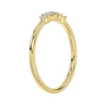 Ladies 10K Yellow Gold Diamond Fashion Ring 0.16 Ct Round & Baguette Diamond Jewelry - Image 4