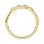 Ladies 10K Yellow Gold Diamond Fashion Ring 0.16 Ct Round & Baguette Diamond Jewelry - Image 2