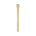Ladies 10K Yellow Gold Diamond Fashion Ring 0.16 Ct Round & Baguette Diamond Jewelry - Image 3