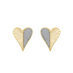 LADIES EARRINGS 0.13CT ROUND DIAMOND 10K YELLOW GOLD