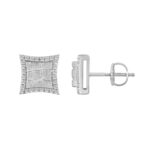 0.25 Ct Round Diamond Earrings For Women In Sterling Silver Stylish Ladies Jewelry Gift - Image 2