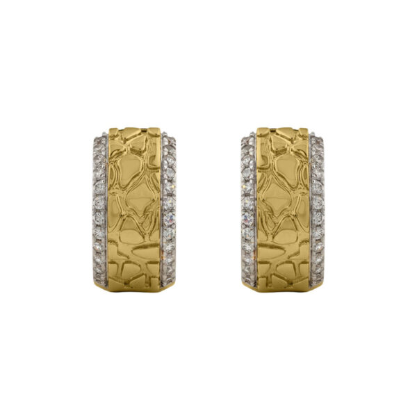 LADIES EARRINGS 0.33CT ROUND DIAMOND 10K YELLOW GOLD