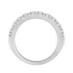 LADIES BAND 1.00CT ROUND DIAMOND 14K WHITE GOLD - Image 2