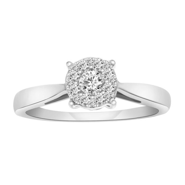 LADIES RING 0.25CT ROUND DIAMOND 10K YELLOW GOLD