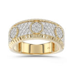 MEN'S RING 0.75CT ROUND DIAMOND 10K YELLOW GOLD