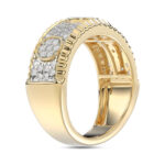 MEN'S RING 0.75CT ROUND DIAMOND 10K YELLOW GOLD - Image 4