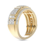 MEN'S BAND 1.00CT ROUND/BAGUETTE DIAMOND 10K YELLOW GOLD - Image 4
