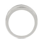 MEN'S BAND 1.00CT ROUND DIAMOND 10K WHITE GOLD - Image 2