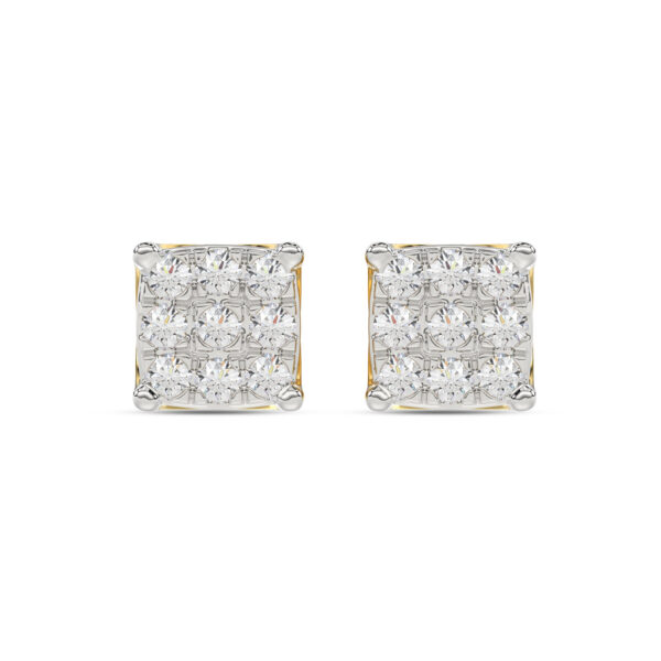 LADIES EARRING 0.25CT ROUND DIAMOND 10K YELLOW GOLD