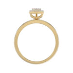 LADIES TRIO SET 1.00CT ROUND/BAGUETTE DIAMOND 10K YELLOW GOLD - Image 2