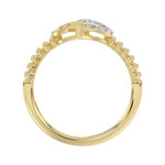 LADIES RING 0.10CT ROUND DIAMOND 10K YELLOW GOLD - Image 2
