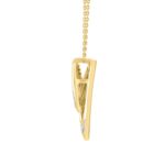 LADIES PENDANT WITH CHAIN 0.16CT ROUND DIAMOND 14K YELLOW GOLD - Image 3