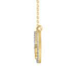 LADIES NECKLACE 0.25CT ROUND DIAMOND 14K YELLOW GOLD - Image 2