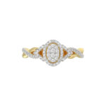LADIES RING 0.25CT ROUND DIAMOND 10K YELLOW GOLD - Image 5