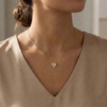 LADIES NECKLACE 0.10CT ROUND DIAMOND 10K YELLOW GOLD - Image 5