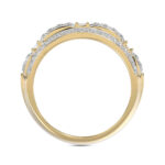MEN'S BAND 1.00CT ROUND/BAGUETTE DIAMOND 10K YELLOW GOLD - Image 2