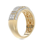 MEN'S BAND 1.00CT ROUND/BAGUETTE DIAMOND 10K YELLOW GOLD - Image 4