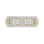 MEN'S BAND 1.00CT ROUND/BAGUETTE DIAMOND 10K YELLOW GOLD - Image 5