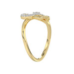 LADIES RING 0.15CT ROUND DIAMOND 10K YELLOW GOLD - Image 4