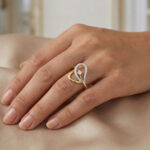 LADIES RING 0.15CT ROUND DIAMOND 10K YELLOW GOLD - Image 6