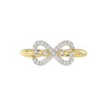 LADIES RING 0.15CT ROUND DIAMOND 10K YELLOW GOLD - Image 5