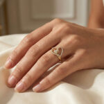 LADIES RING 0.15CT ROUND DIAMOND 10K YELLOW GOLD - Image 6