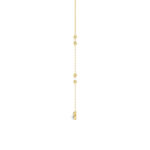 LADIES NECKLACE 0.16CT ROUND/PEARL DIAMOND 14K YELLOW GOLD - Image 3