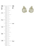 LADIES EARRING 0.20CT ROUND/BAGUETTE DIAMOND 10K YELLOW GOLD - Image 4