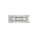 MEN'S BAND 0.50CT ROUND DIAMOND 14K WHITE GOLD - Image 5