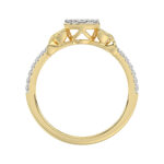 LADIES RING 0.33CT ROUND DIAMOND 10K YELLOW GOLD - Image 2