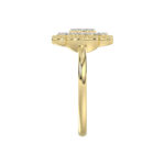 LADIES RING 0.25CT ROUND/BAGUETTE DIAMOND 10K YELLOW GOLD - Image 4