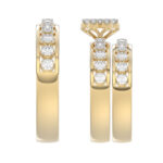 LADIES TRIO RING 1.30CT ROUND DIAMOND 10K YELLOW GOLD - Image 3