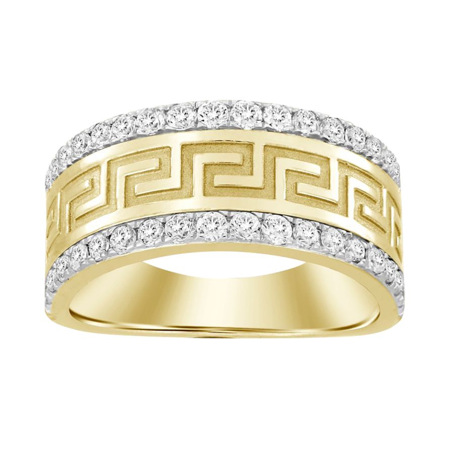 MEN'S BAND 1.00CT ROUND DIAMOND 14K YELLOW GOLD (SI QUALITY) - Image 1