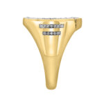 MEN'S RING 0.50CT ROUND DIAMOND 10K YELLOW GOLD - Image 3