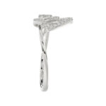 Elegant Ladies Heart Ring 0.15Ct Round Diamond Sterling Silver White Romantic Promise Jewelry For Women - Image 3