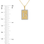 10K Yellow Gold letter 'D' Fashion Pendant With Chain - 0.20 CT Round Diamond Ladies Jewelry Gift - Image 3