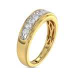 MEN'S BAND 0.50CT ROUND DIAMOND 10K YELLOW GOLD - Image 3