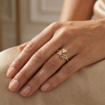 LADIES RING 0.20CT ROUND DIAMOND 14K YELLOW GOLD - Image 6