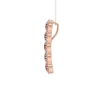 LADIES PENDANT 1.80CT ROUND/RUBY ROUND DIAMOND 14K ROSE GOLD (ROUND RUBY 1.40CT) - Image 2