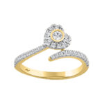 LADIES RING 0.33CT ROUND DIAMOND 14K YELLOW GOLD