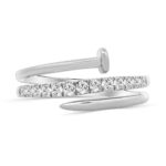 Women’S 14K White Gold Round Diamond Ring 0.33CT Elegant Fashion Diamond Ring - Image 2