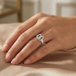 Ladies Lucky Horseshoe Fashion Ring 0.10Ct Round Diamond Sterling Silver White – Double Horseshoe Fashion Jewelry - Image 6