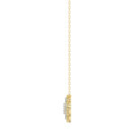 LADIES PENDANT 0.25CT ROUND/BAGUETTE DIAMOND 10K YELLOW GOLD - Image 2