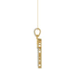 MEN'S PENDANT 0.40CT ROUND DIAMOND 10K YELLOW GOLD - Image 2